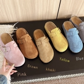 休闲外穿拖鞋 新复古风厚底舒适半拖鞋 女潮 女2025春季 博肯包头拖鞋