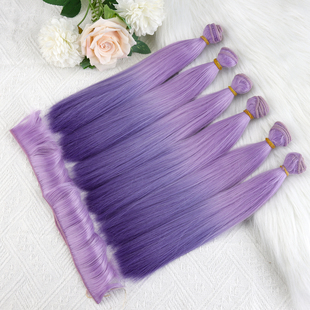 bjd/sd娃娃假发DIY娃娃染发渐变棉花娃娃发排高温丝柔软丝牛奶丝