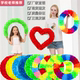 钢丝硬圈花环运动会道具开幕式 幼儿园舞蹈体操早操器械操道具多色