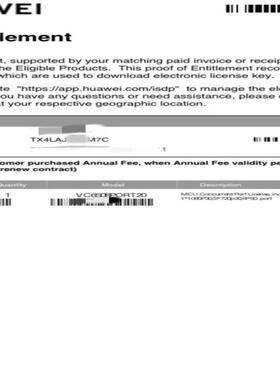 华为VC6S08PORT20MCU并发端口许可1*108