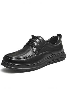 百思图2025秋季商场新款一脚蹬牛皮休闲皮鞋厚底商务男鞋59762CM5