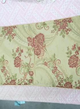 J028 黄色真丝提花腰枕套 32×56cm