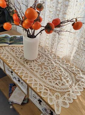 F114  百代丽长桌旗 本色棉质85×36cm 有氧化