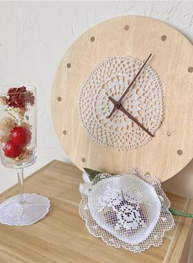 纯手工细线网扣工艺心形小香囊棉质（2个）14cm手工线香包A216