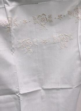 Q321 白色刺绣门帘70*110