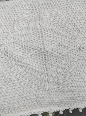 C304白色钩针枕套50*70一对