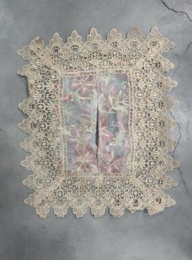 C219粉色纱绣纸巾盒套 33*40cm 2个