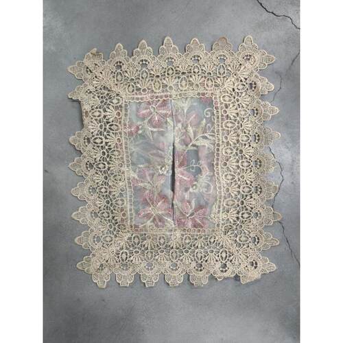 C219粉色纱绣纸巾盒套 33*40cm 2个