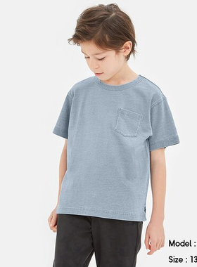 日单品牌夏季新品童装亲肤舒适口袋水洗棉棉短袖T恤上衣28630