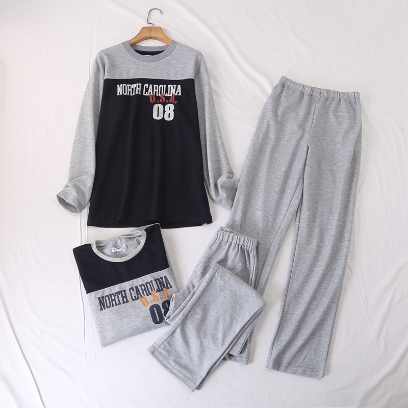 简单舒适百搭T恤裤子套装男女