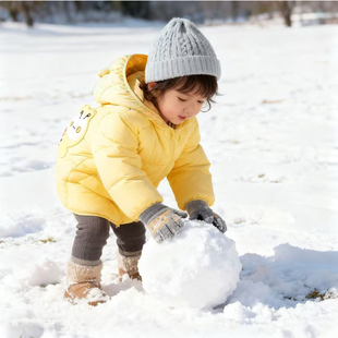 专柜童装小童冬季新款后背卡通贴布连帽立体造型轻型羽绒服31936
