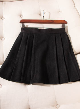 日单品牌春夏新款甜美百搭减龄半松紧腰带内衬裙百褶短裙29976