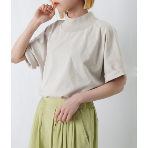 日单春夏罗纹立领蝙蝠袖棉T恤