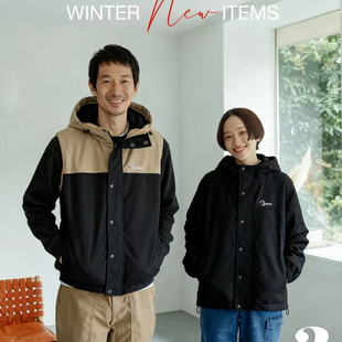 日单品牌冬新款时尚拼色连帽摇粒绒防风保暖冲锋衣外套男女31767