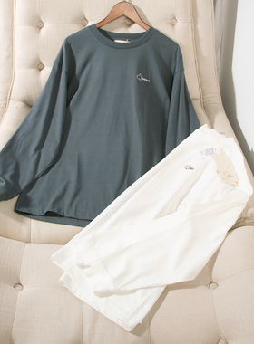 日单品牌秋冬新款休闲百搭后背民族风印花长袖T恤打底衫男女29078