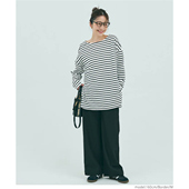 打底衫 日单秋季 29379 条纹薄棉长袖 T恤小衫 新款 清新文艺百搭大版
