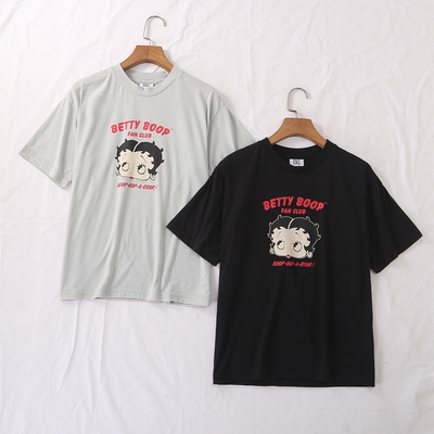超值日单夏季新款时尚贝蒂联名款可爱减龄印花短袖T恤上衣女23190
