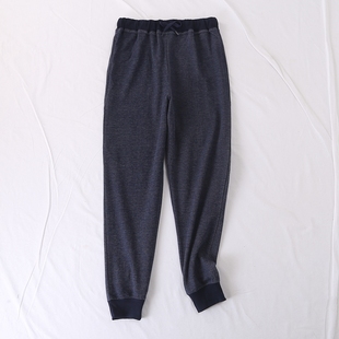 日单春秋新款 男女25159 简单休闲运动范松紧腰棉毛圈罗纹束脚卫裤