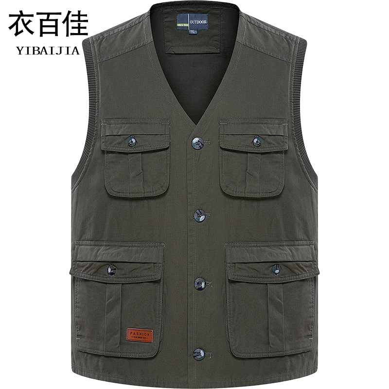 男士马甲纯棉面料舒适透气