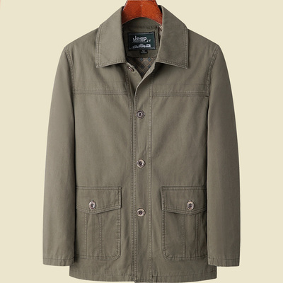 翻领春秋宽松夹克外套