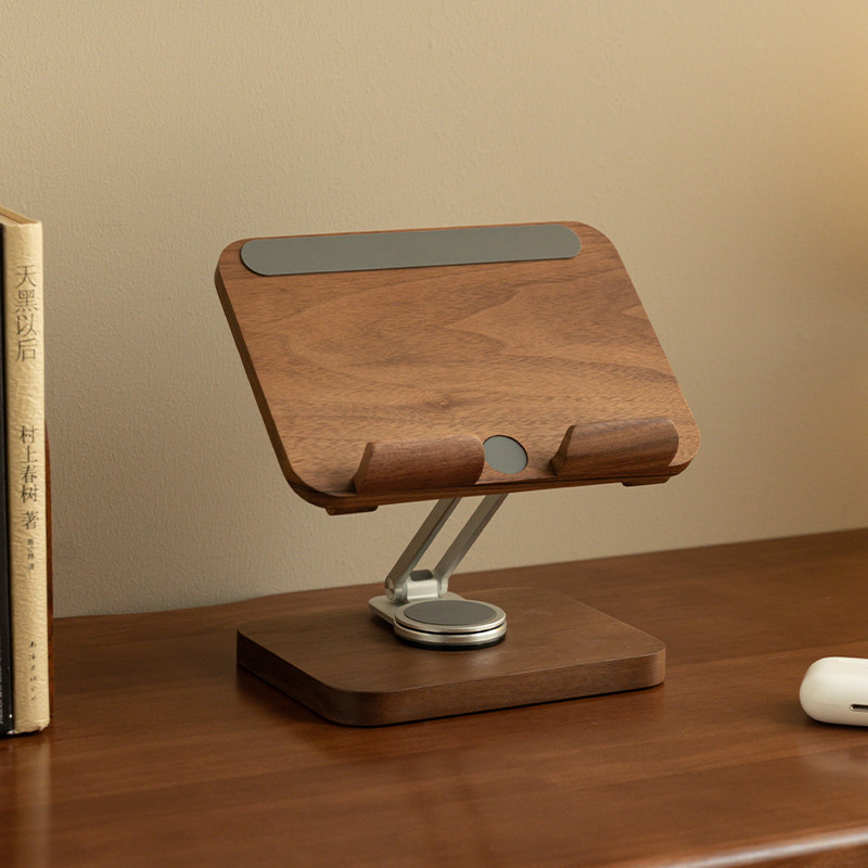 手机支架平板支架ipad支撑架实木桌面床头可升降旋转便携折叠新款