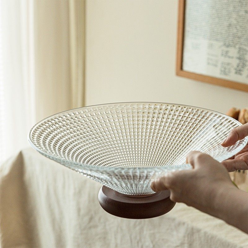 玻璃果盘客厅家用茶几高脚水果盘零食托盘法式精致高颜值轻奢高档,餐饮具,果盆/果盘/果篮,淘宝优惠券,粉丝福利购,淘宝优惠卷