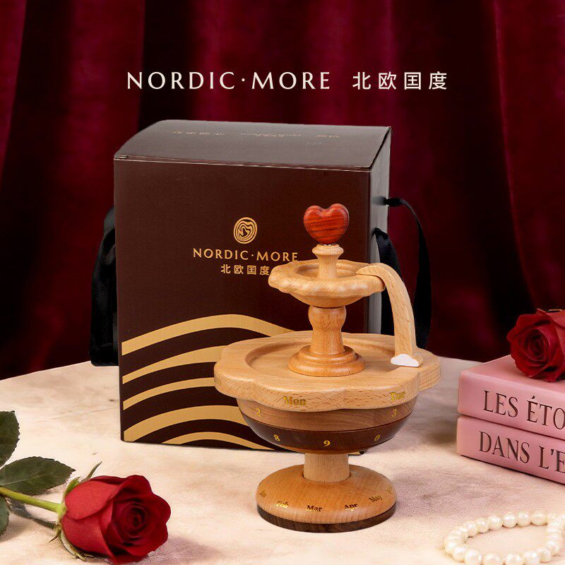 台历万年历实木家用创意装饰摆件2026年日历桌面摆件女生生日礼物