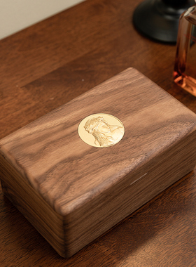 实木质首饰盒收纳盒便携式双层大容量戒指项链耳环珠宝盒新婚礼物