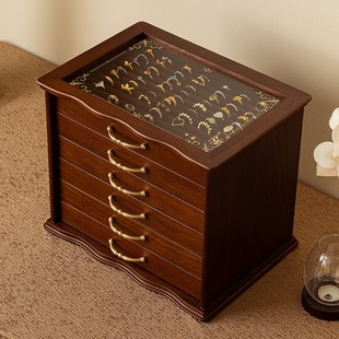 首饰收纳盒木质珠宝饰品盒高档精致大容量情人节生日订婚新婚礼物