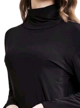 正品全新纤维长袖脖套大面积打底衫围脖D1-5093暖宫背心蕾丝高领