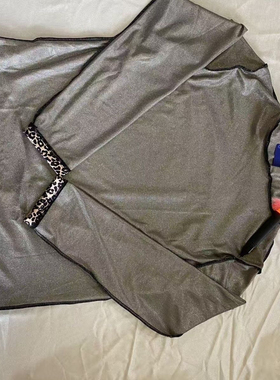 银纤维豹纹长袖脖套养护,抗菌全银养生衣服排毒排湿防辐射功能