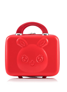 红色手提行李箱结婚彩礼新款化妆小箱子14寸16子母迷你密码收纳包