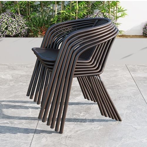 靠背椅仿藤椅家用餐椅子围椅办公椅会议椅阳台桌椅防雨防晒牢固