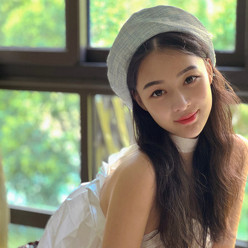lady deer店主实拍 女团帽 显脸小俏皮可爱大蓓蕾帽女帽miss67