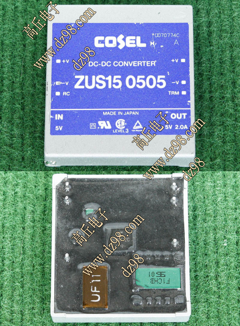 COSEL ZUS15 0505 电源模块 隔离输出5V 2A 输入4.5-9V