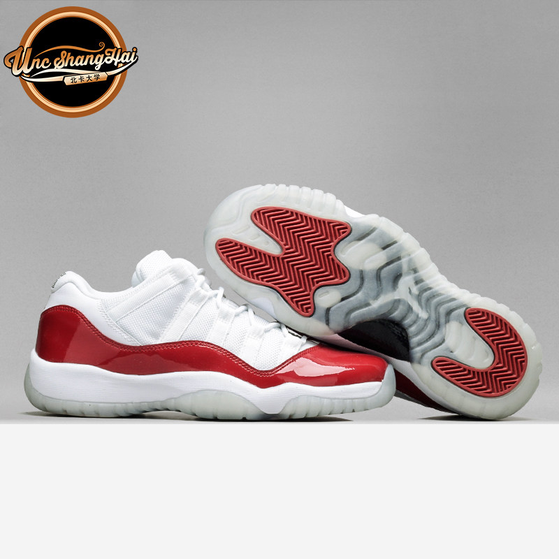 北卡大学 Air Jordan 11 Low Red AJ11 白红 活力红 528895-102