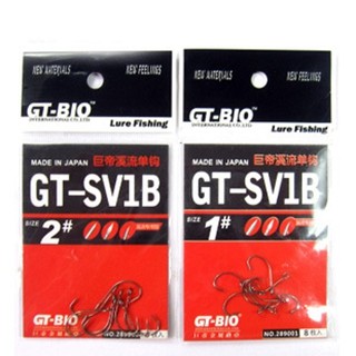 巨帝GTBIO GT-SV1B溪流竖圈单钩1# 2# 路亚配件马口管付鱼钩