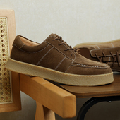 新款 低帮工装 休闲皮鞋 男鞋 日系轻质牛反绒真皮复古经典 帆船鞋 板鞋
