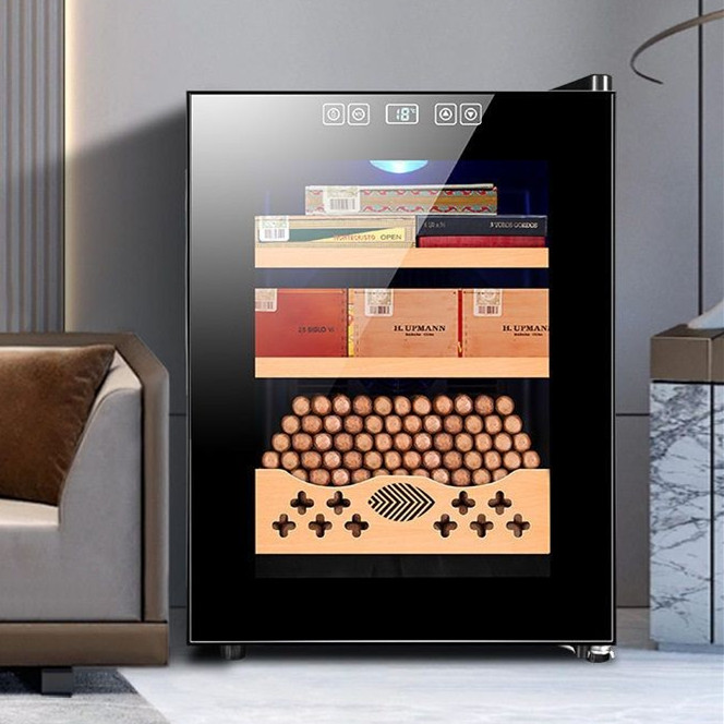 正品FUKE富客33C控温保湿风冷嵌入式双核制冷雪松木醇化雪茄烟柜