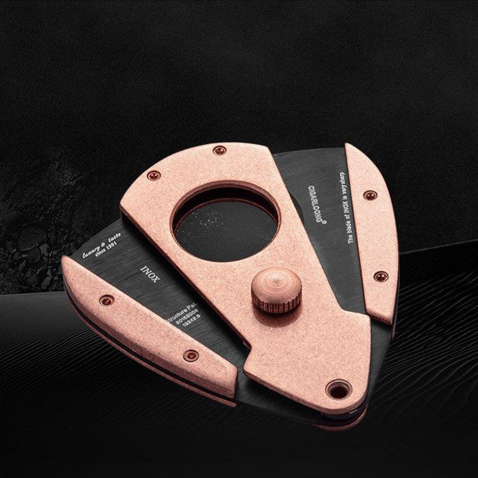 正品CIGARLOONG茄龙雪茄剪雪茄刀不锈钢旅行便携双刃磨砂礼盒包装