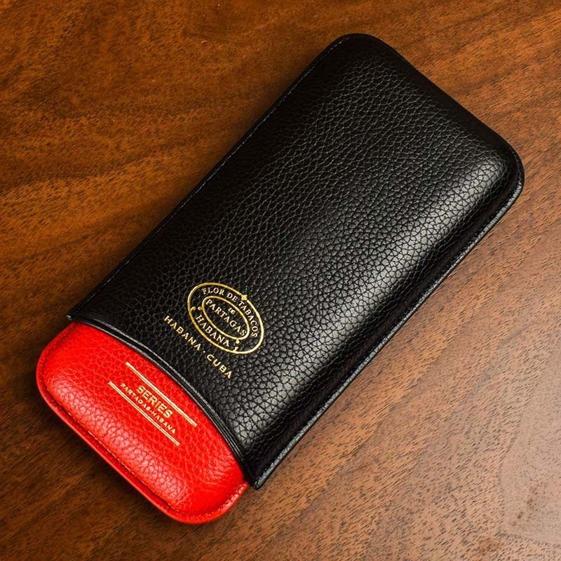 正品Habanos哈伯纳斯Partagas帕特加斯雪茄皮套2/3支装便携雪茄盒