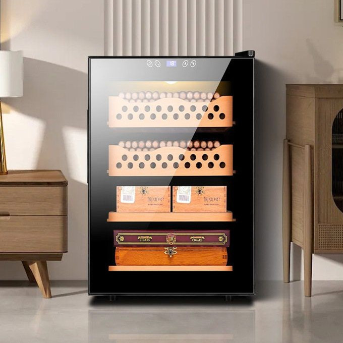 正品FUKE富客50C雪茄柜控温保湿雪松木家用迷你客厅小型烟柜酒柜