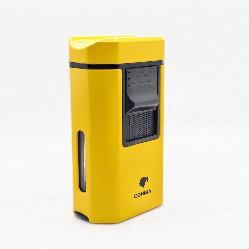 正品高希霸雪茄打火机防风四直冲金属烟托开孔器设计雪茄刀礼盒装