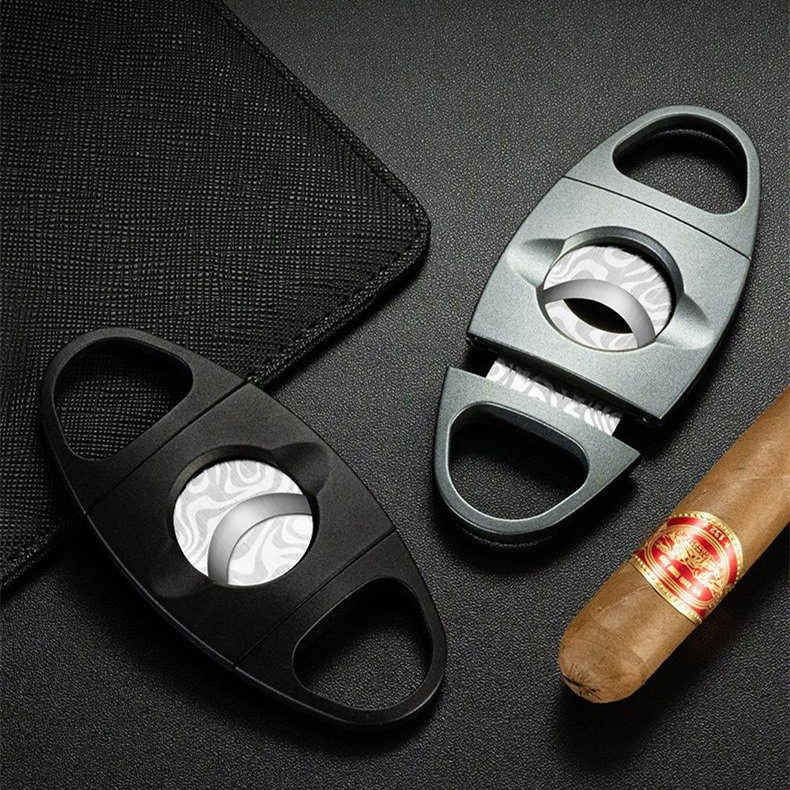古巴雪茄专用剪刀不锈钢锋利耐用雪茄剪经典半自动精美礼盒包装