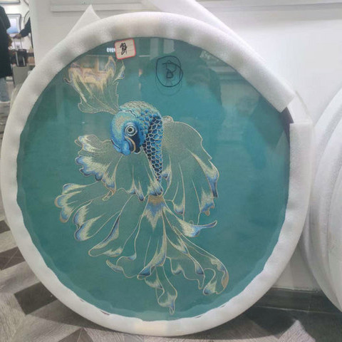 玄关苏州刺绣成品特产圆形仿手工