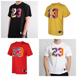 AIR JORDAN 23炫彩LOGO篮球运动网眼AJ短袖T恤AV0117-100-010-741