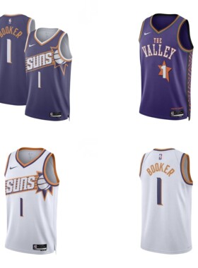 Nike耐克NBA德文布克 太阳队球迷版篮球球衣FQ4356-DV4851-DV4855