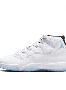 JORDAN 11 乔AJ11 白北卡蓝 男子复古气垫篮球鞋 CT8012-104