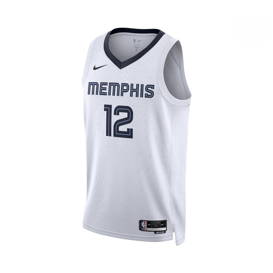 Nike 耐克 NBA 孟菲斯灰熊队12号 莫兰特球迷版篮球服背心 DN2082