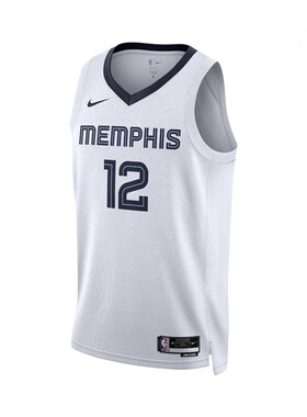 Nike 耐克 NBA 孟菲斯灰熊队12号 莫兰特球迷版篮球服背心 DN2082
